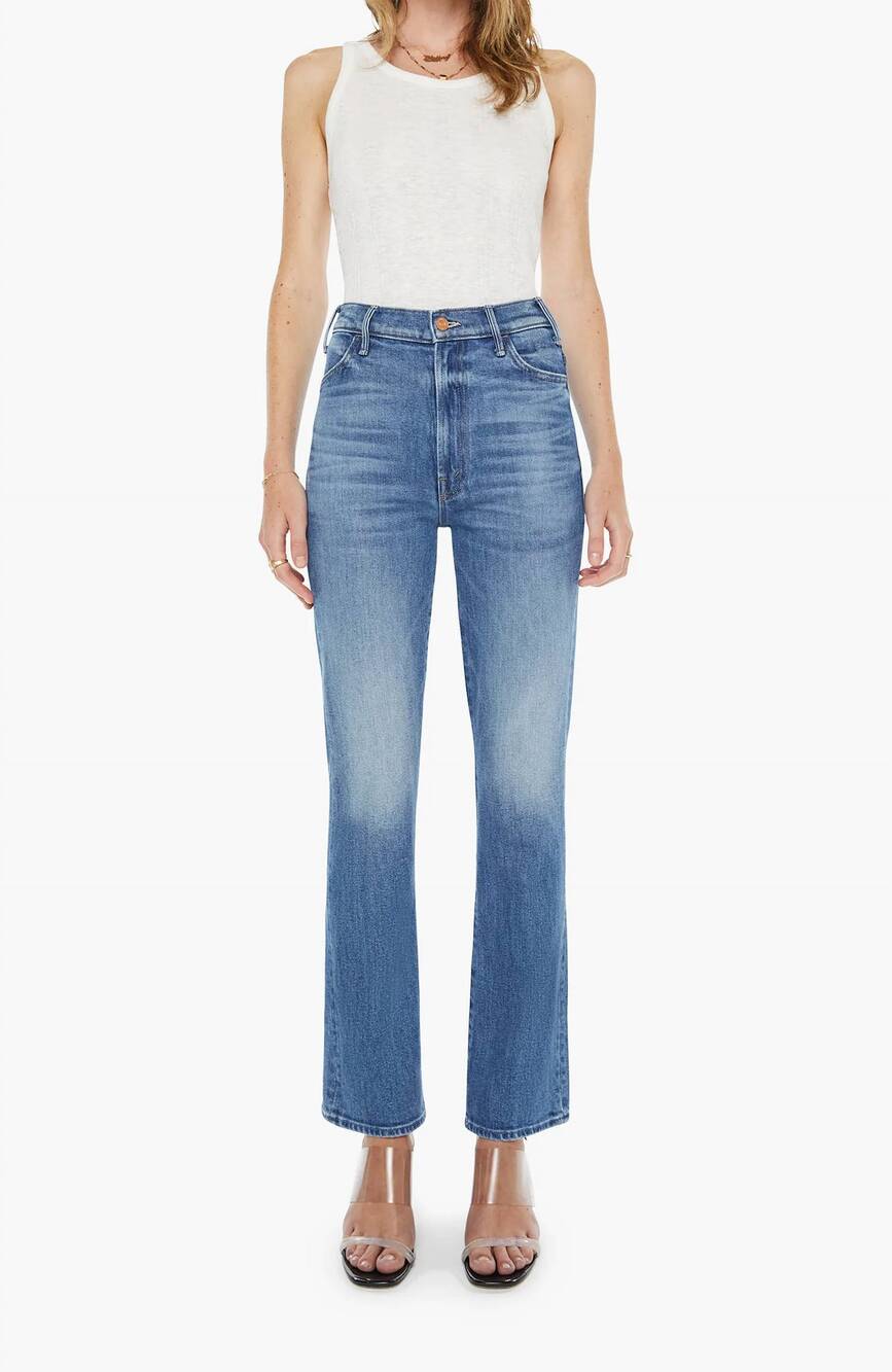 NEW MOTHER women's the hustler flood jeans in all your eggs